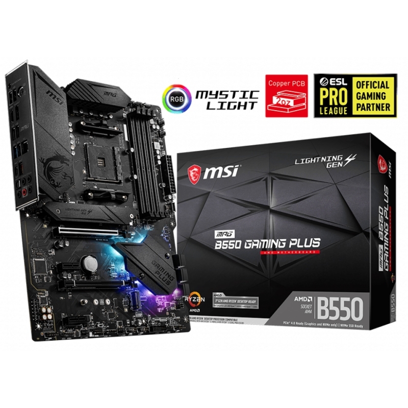 MSI Placa Base MPG B550 GAMING PLUS DDR4 ATX AM4 MSI Placa Base MPG B550 GAMING PLUS DDR4 ATX AM4 - Imagen 1