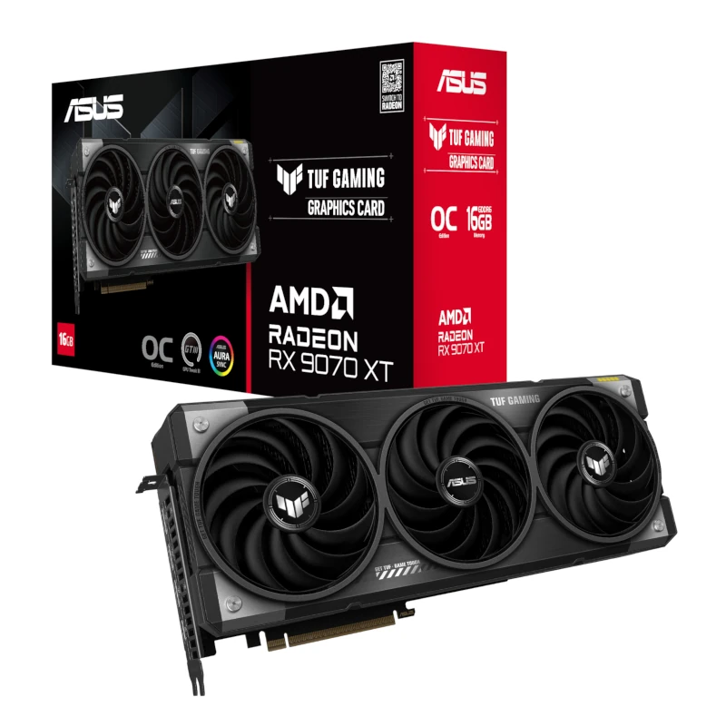 ex 9060 xt ASUS VGA AMD TUF RX 9070XT O16G GAMING DDR6 - Imagen 1